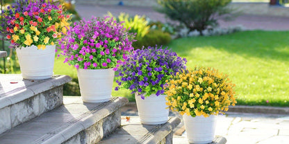 Artificial Flowers Multicolor Daisy Bundles in 9, 18, 27 or 36-Pack Options for Planter Displays