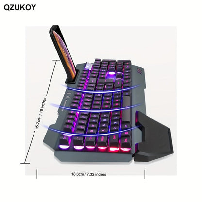 RGB Gaming Keyboard and Mouse Combo with Wrist Rest 16 Backlight Effects Mechanical Feel Aluminum for an Everyday Personal Care Routine