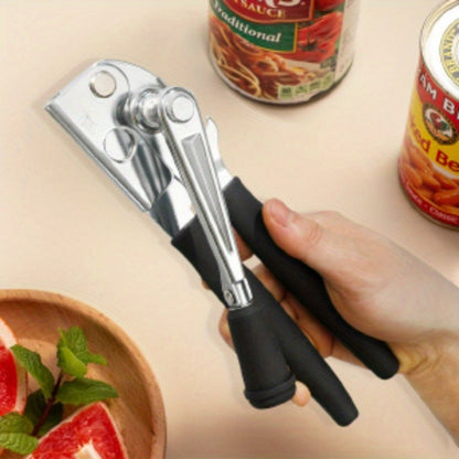 Manual Can Opener Stainless Steel Commercial Grade with Handle Dual Can and Bottle Opener for Restaurant and Home Kitchen Use