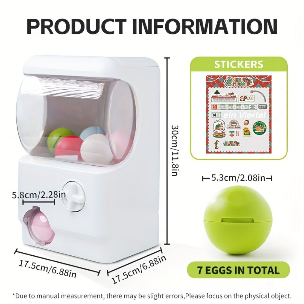 Gachapon Machine for Home, Mini Capsule Toy Vending Machine Novelty Gift for Kids Adults Couples Anniversary Birthday Party Christmas