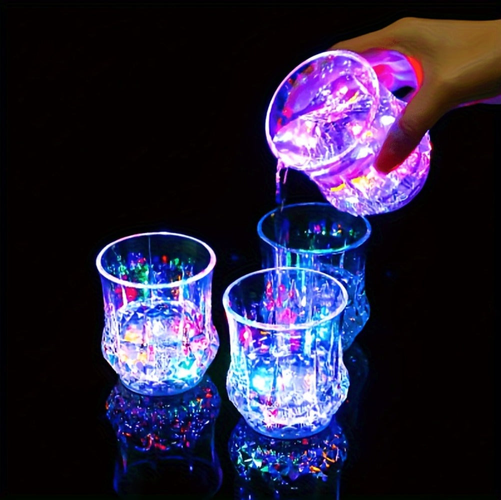 LED Light-Up Cups Glow in the Dark, Pineapple Induction Party Cups for Birthday Christmas Disco Valentine's Day (6.76oz)