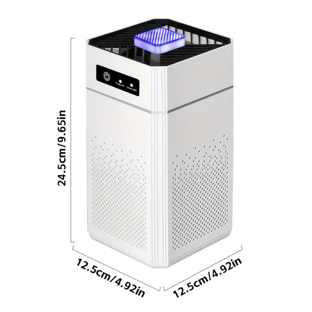 Air Purifiers for Bedroom with HEPA Filter, USB Power, Compact Desktop Form and White Finish for Bedroom or Office