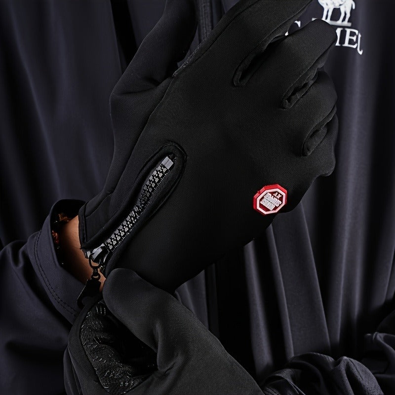 Full-Finger Winter Gloves with Single- or Three-Pair Pink, Blue and Black Options across S to XL Sizes