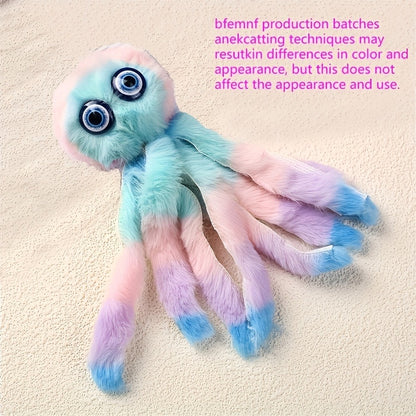Cat Kick Toy Octopus 5-Pack – Cute Stuffed Chew & Kick Plush Toy for Indoor Cats, Teaser Wand Replacement Heads