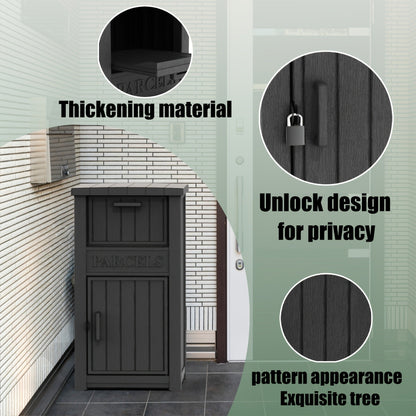 Lockable Outdoor Storage Box Waterproof Package Delivery Porch