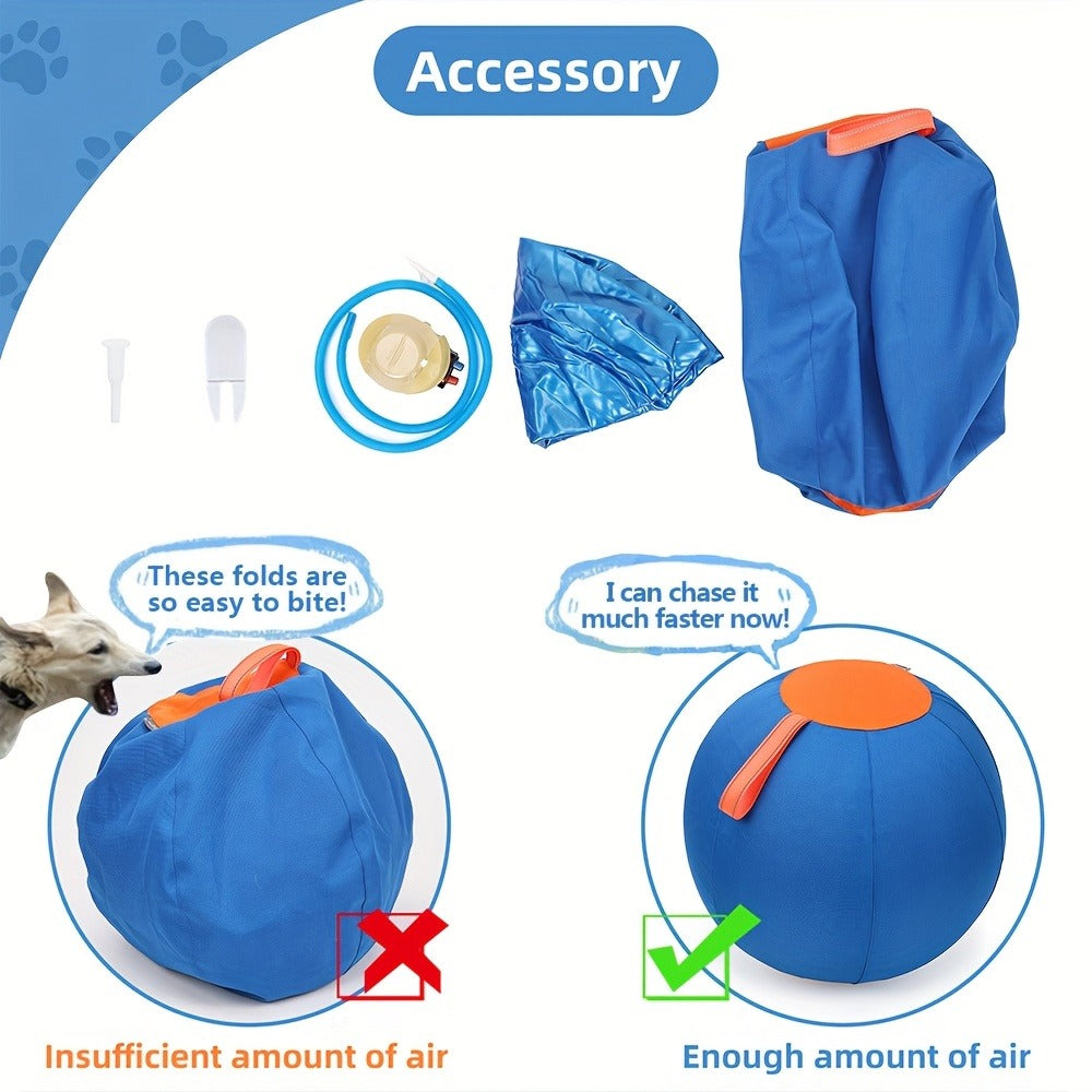 Horse Training Ball 21.7" Anti-Burst Silicone Grazing Ball with Cover & Hanging Belt for Horses Goats Dogs