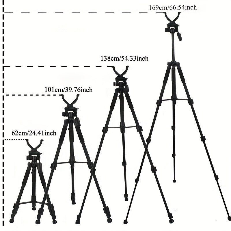 Adjustable V-Shape Shooting Tripod Stand 21-59 Inch, Heavy Duty Rifle Gun Rest Tripod for Outdoor Hunting Shooting Practice Photography