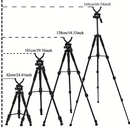 Adjustable V-Shape Shooting Tripod Stand 21-59 Inch, Heavy Duty Rifle Gun Rest Tripod for Outdoor Hunting Shooting Practice Photography