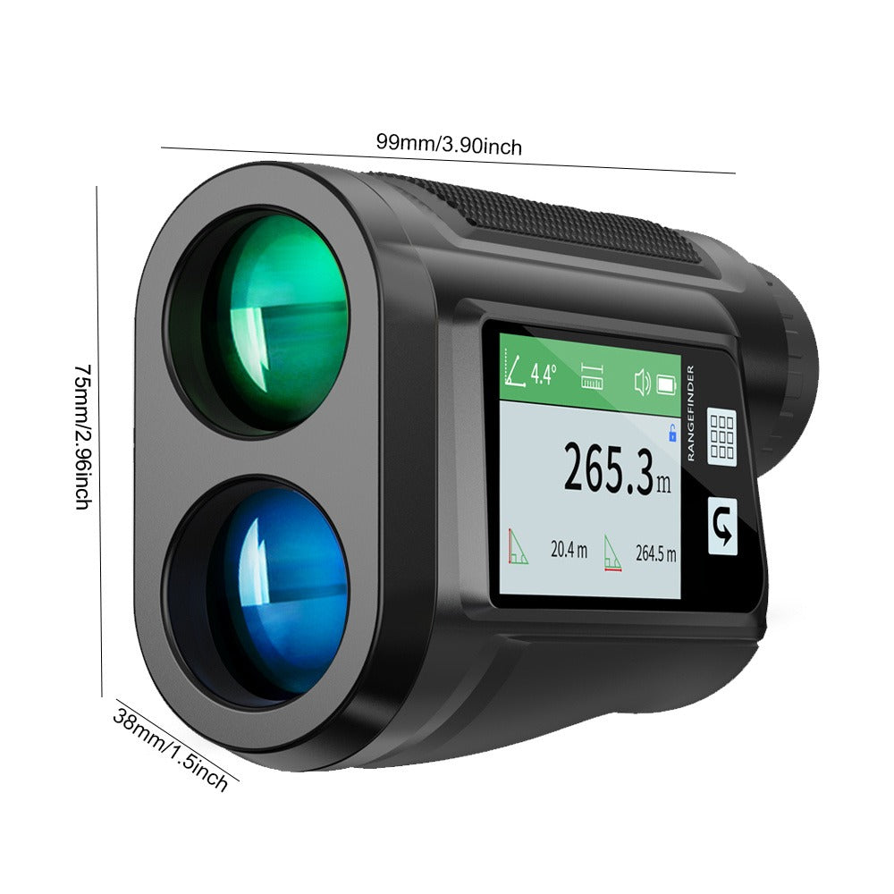 Laser Rangefinder 1000 Yard with Slope Compensation & Vibration Lock – USB Rechargeable Golf Rangefinder with Side Display Voice Broadcast 9