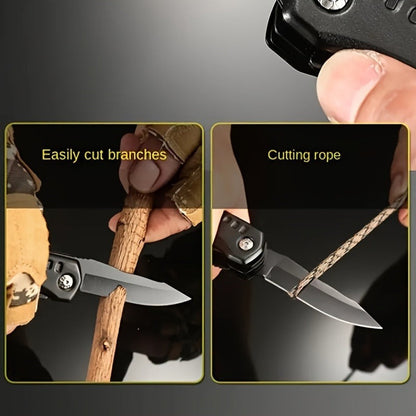 Multitool Folding Pliers Hammer Wrench Combo 4-in-1 Portable Camping Multi-Function Tool for Outdoor Survival Vehicle Emergency Household