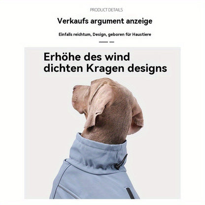 Dog Jacket for Small Breeds – Windproof Warm Pullover Coat with Reflective Stripes, Woven Fabric, Machine Washable Pet Outerwear for Spring