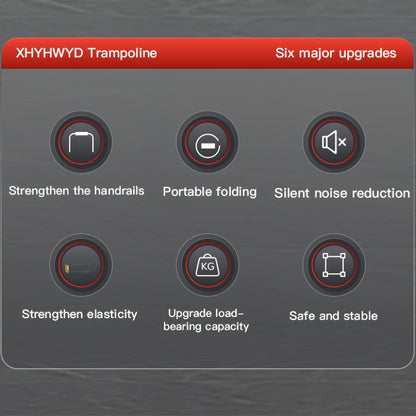Mini Trampoline 40 Inch Collapsible Fitness Rebounder 660LBS Capacity, Adjustable Foam Handle Bars, Durable Elastic Straps & Thick Steel