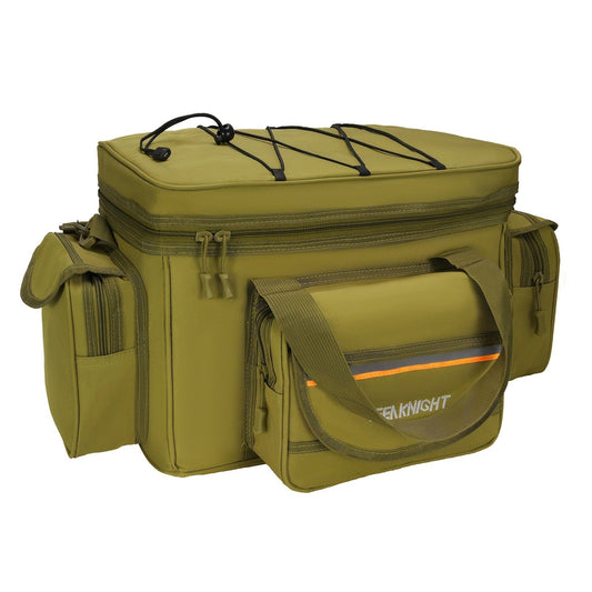 Fishing Tackle Bag Camo Durable Nylon Shoulder Carry Zipper Fishing Gear Storage Bag for Hiking Travel Outdoor Fishing Camouflage