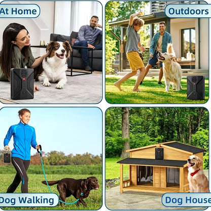 Ultrasonic Anti-Barking Device – Automatic Dog Bark Deterrent with 3 Frequency Modes & 50ft Range | Rechargeable 1500mAh