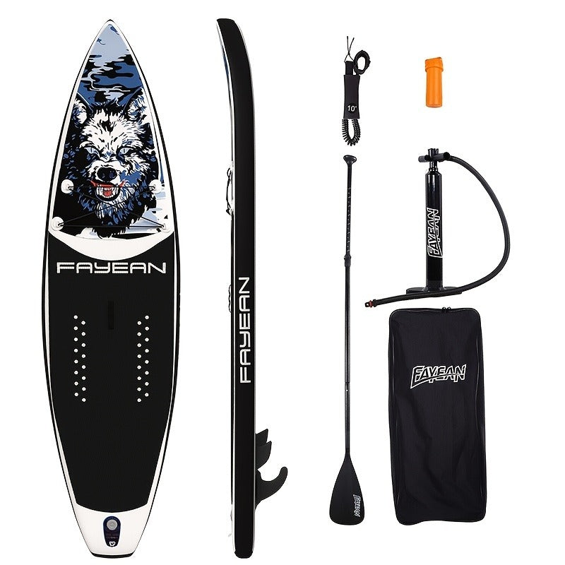 10.6-Foot Inflatable Stand-Up Paddle Board Kit with Six Graphics, Paddle, Pump, Bag, Leash and Fin
