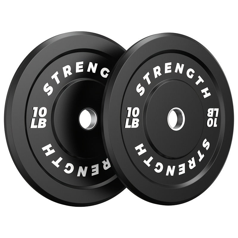 Black Olympic-Style Weight Plates with Colored Weight Markings in 10, 15, 25, 35 or 45 lb Options