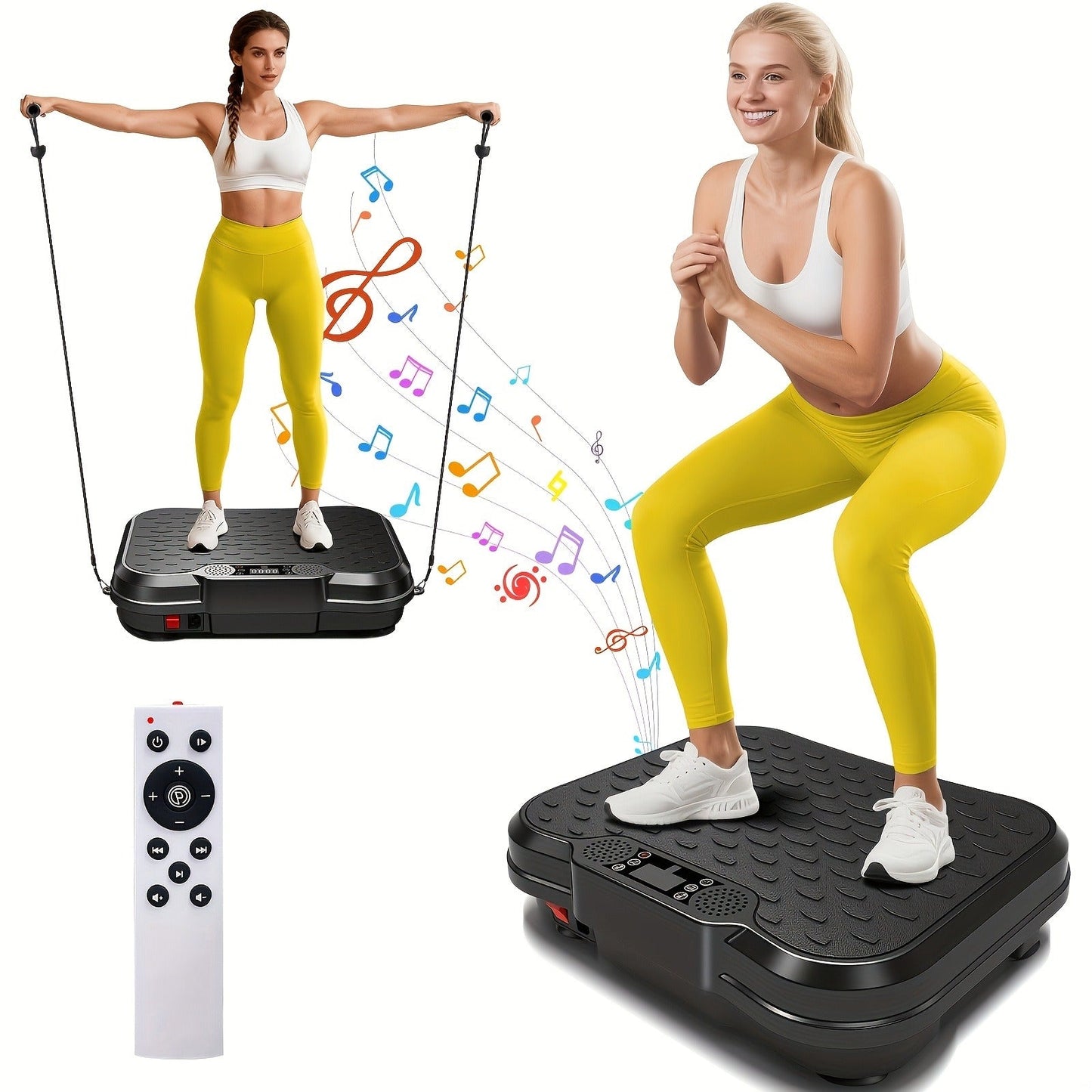 Vibration Plate Exercise Machine 2025 Upgraded – 400 lb Capacity, LED Touch Screen & Remote Control, 9 Preset Programs