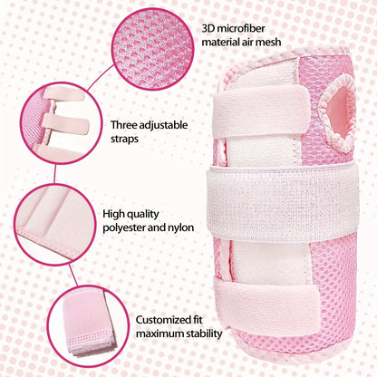 Wrist Brace with Double Splint Support & Triple Compression – 1 Pair Breathable Hook-and-Loop Wrist Guard for Sports