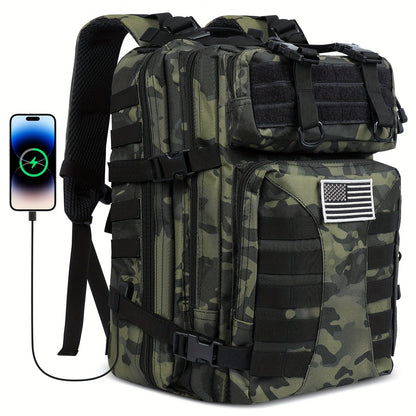 Tactical Military Backpack 50L – Large Capacity Molle Rucksack for Camping, Hiking, Hunting, Fishing & Travel