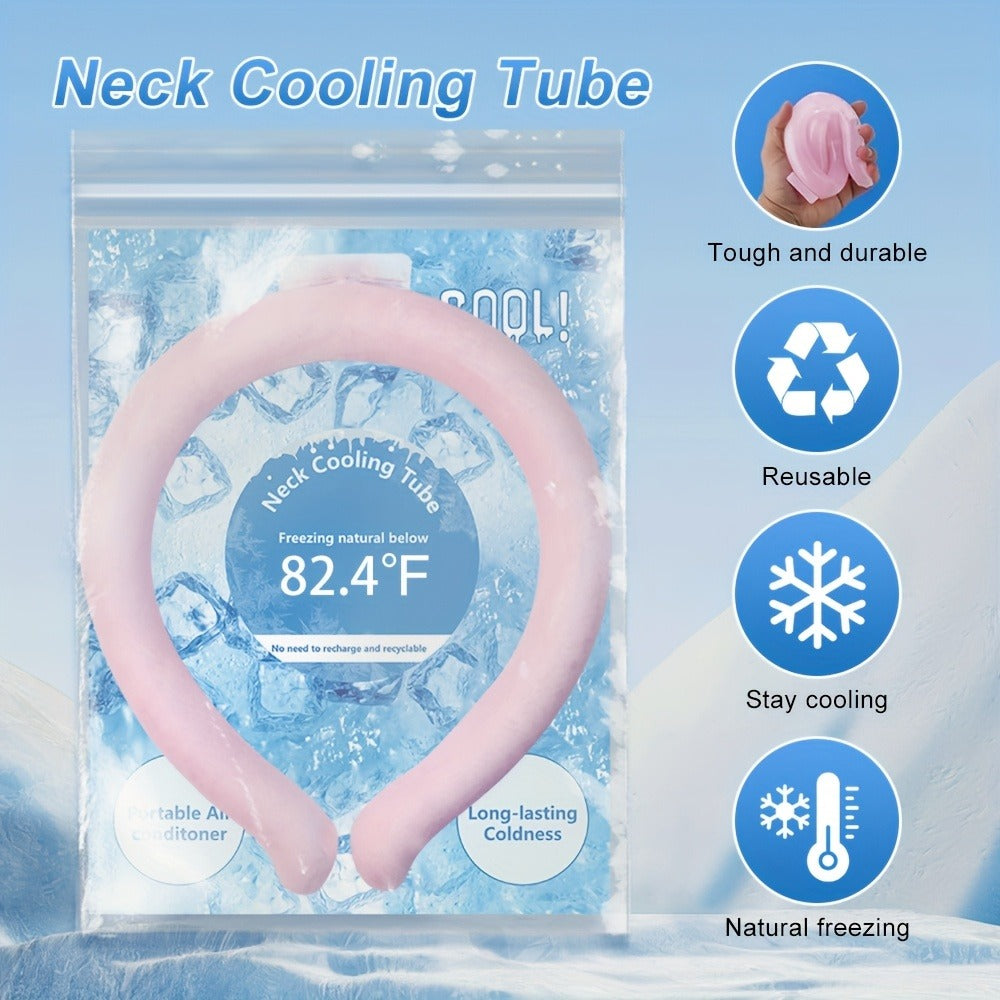 Cooling Neck Ring 3-Pack – Wearable Ice Gel Tube Wrap for Hot Weather, Outdoor Sports, Heat Relief & Hot Flashes, Freezes at 28°C