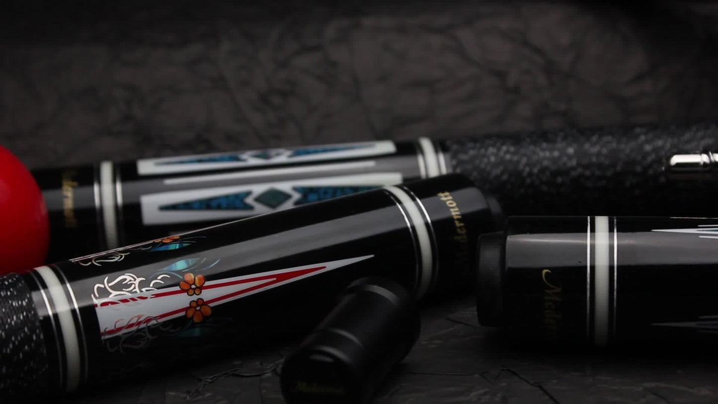 58-Inch Canadian Maple Pool Cue with 12.5mm Tip, Quick-Release Joint and Five Z-Series Graphics