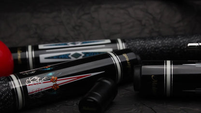 58-Inch Canadian Maple Pool Cue with 12.5mm Tip, Quick-Release Joint and Five Z-Series Graphics