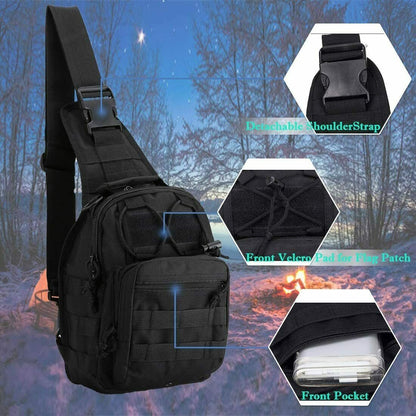 Single- or Two-Bag Tactical Sling Pack with Multi-Pocket Crossbody Design in Black, Green or Brown
