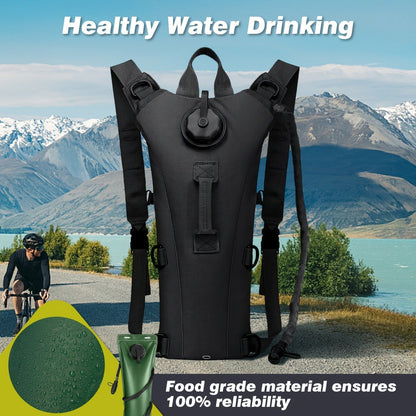 Water Bladder Backpack with 3L & 101.44oz BPA-Free Bladder – Oxford Cloth Hydration Pack for Hiking, Camping & Outdoor Adventures