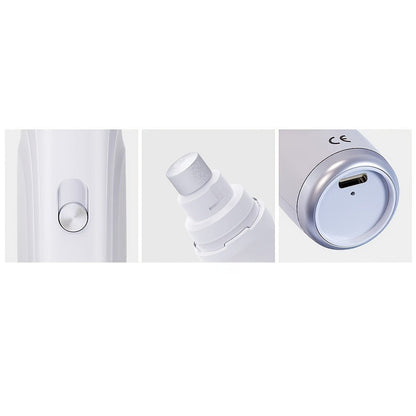 Pet Nail Grinder, DXYE WANIR Rechargeable Two-Speed Tool with Three Port Sizes and White Finish