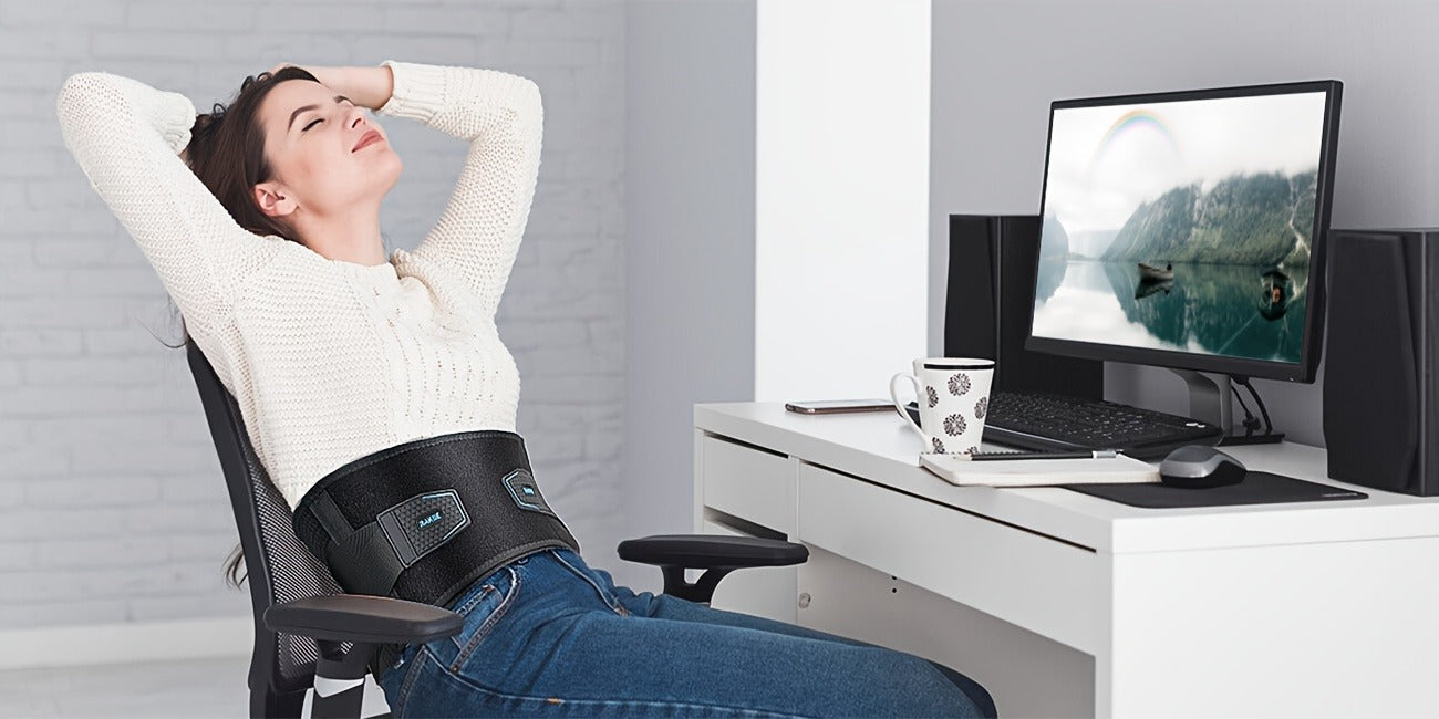 Lumbar Support Belt for Men & Women – Breathable Mesh Back Brace with 7 Stays & Integrated Lumbar Pad, Adjustable Lower Back Support