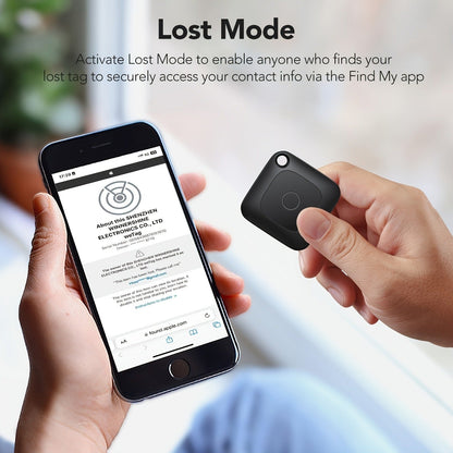 Round Bluetooth Item Finder in One-, Two- or Four-Pack Black Options with 1.43-Inch Case and Key Ring
