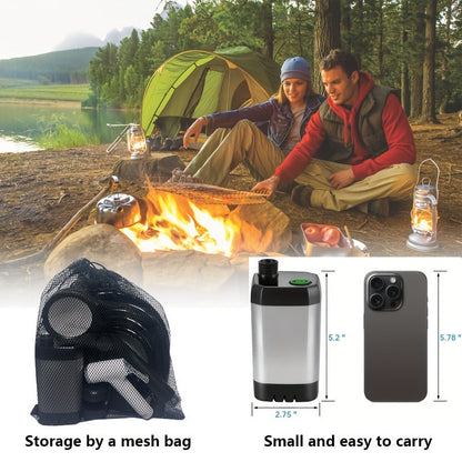 Portable Camping Shower 6000mAh IPX7 120-Min Runtime for Camping, Travel and Outdoor Use, with the Listed Configuration