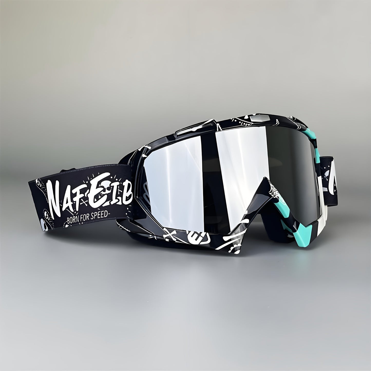 Ski Goggles Set with Black Headband – TPU Frame PC Lens Mirror Coating, Thick Foam Pad, Adjustable Strap, 28+ Color Styles