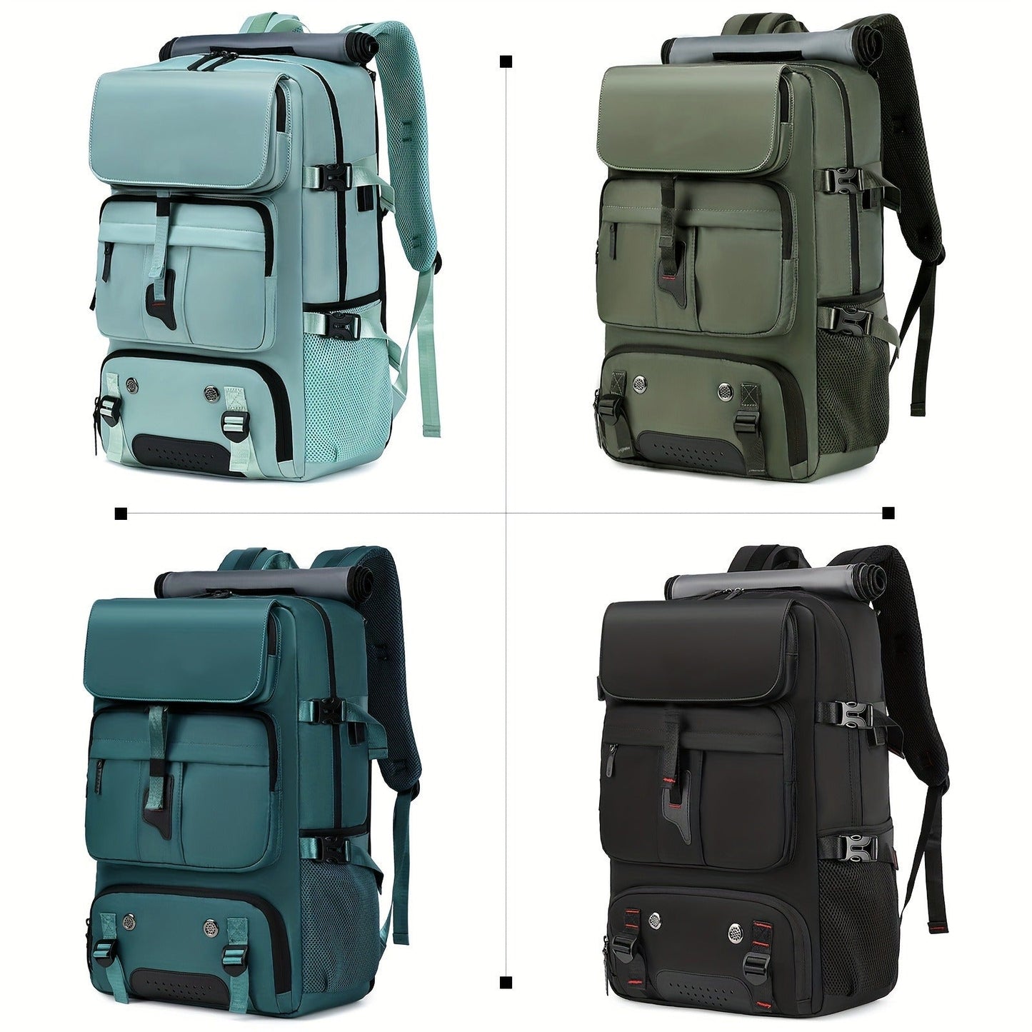 Laptop Backpack with Shoe Compartment, USB Port and Large Travel Storage in Eight Colors for Daily Use