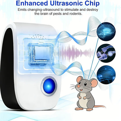 Ultrasonic Pest Repeller Plug-In 2025 Upgrade, Electronic Indoor Pest Control for Cockroaches, Mice