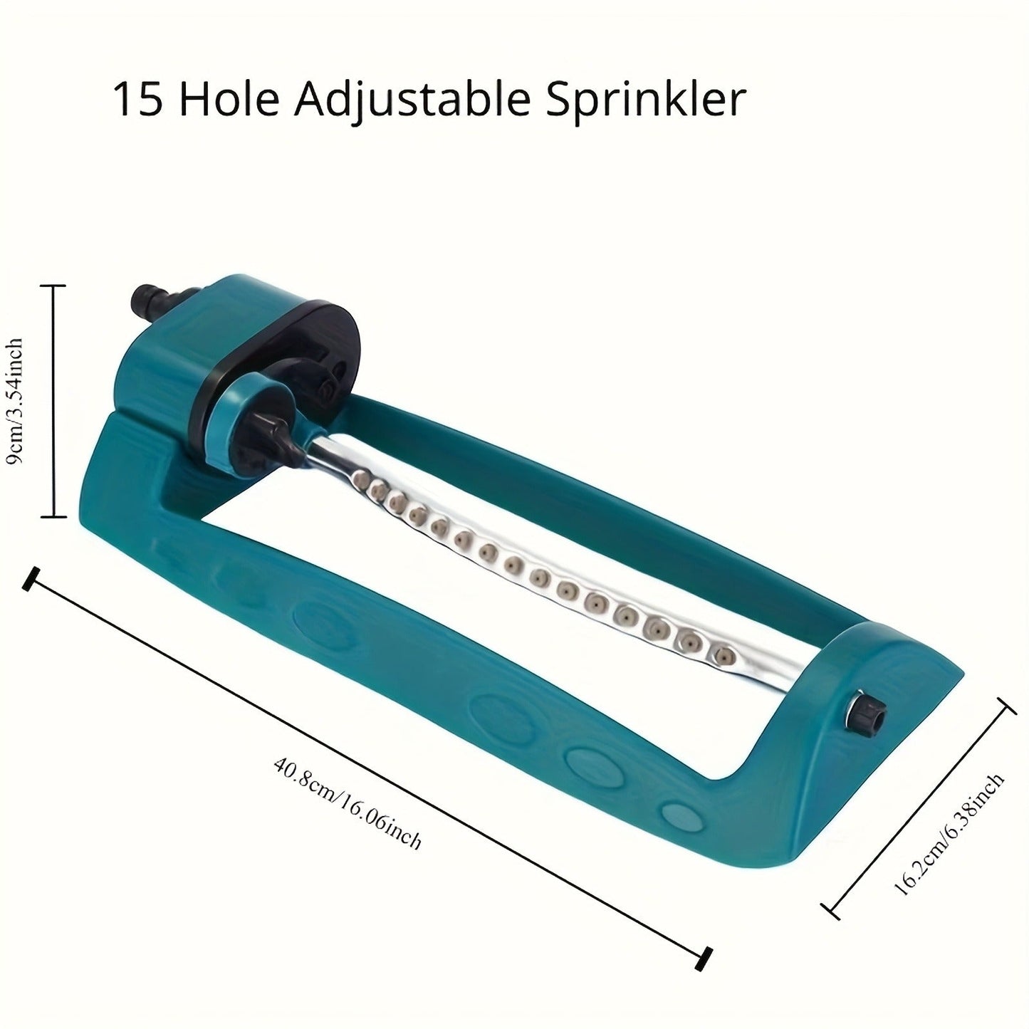 Oscillating Garden Sprinkler, 19-Hole Adjustable Swing Sprinkler with Universal Connector, No Battery Required