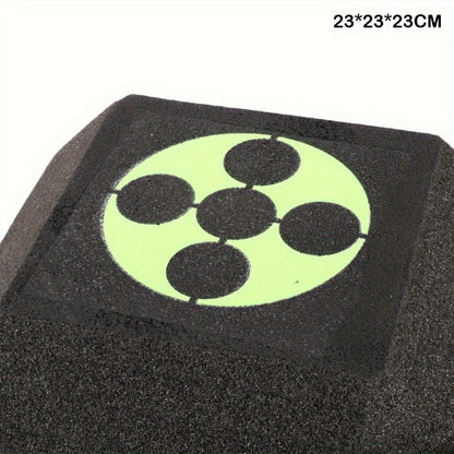 3D Archery Target Cube – Self-Healing Foam Multi-Faceted 23cm Block for Outdoor Backyard Range | Portable High-Density Target for Beginners