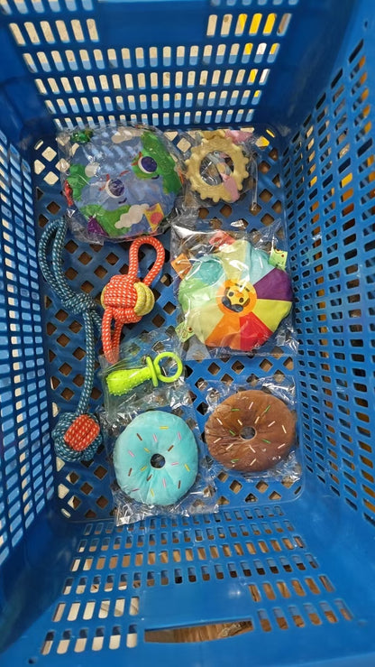 Puppy Gym Jungle Playground with Hammock – 8 Hanging Interactive Toys to Keep Puppies Busy & Stimulated