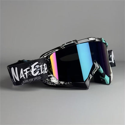 Two-Piece NAFEIB Snow Goggle Set with One Clear Lens and One Colorful Lens in a Single Pairing
