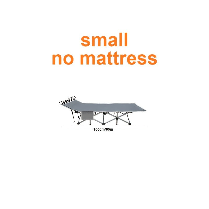 Heavy Duty Folding Bed 500 600 700 LBS Capacity Extra Large Portable Camping Cot Guest Bed with Optional Mattress Sturdy Steel Frame Flip-Up