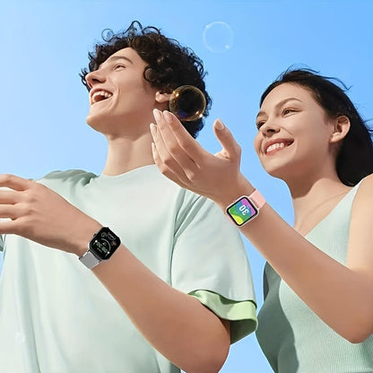 Smart Watch 1.83-Inch Touch Display with Bluetooth Calling, Music Control and Black Silicone Band