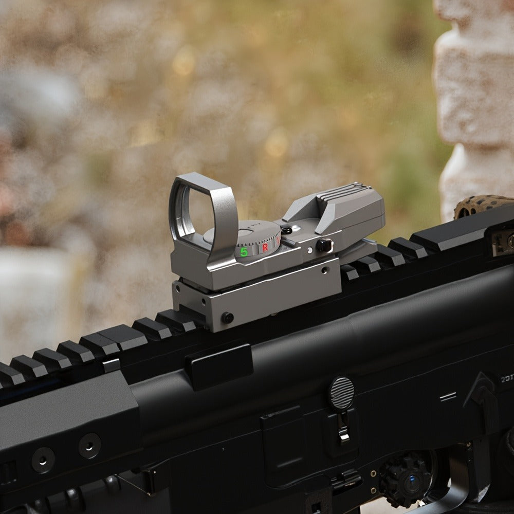 Red Green Dot Sight 33mm with 4 Reticle Modes – Dual Illuminated Rifle Scope, 1x Magnification, 1 MOA Adjustment