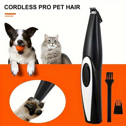 Pet Detail Trimmer Cordless USB Rechargeable – Ceramic Blade Precision Clipper for Dogs Cats Face Paws Ears Eyes Tail