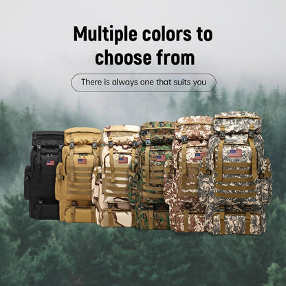 Tall Flap-Top Tactical Rucksack with Lower Utility Pouch and Eleven Color or Camouflage Options