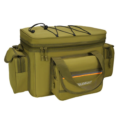 Fishing Tackle Bag Camo Durable Nylon Shoulder Carry Zipper Fishing Gear Storage Bag for Hiking Travel Outdoor Fishing Camouflage