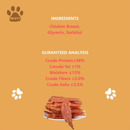Dog Treats BLACK DUCK Chicken Jerky with Four Retained Count and Weight-Labeled Package Options for Reward Use