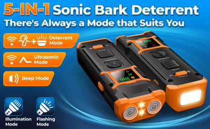 Ultrasonic Dog Repeller & Anti-Barking Device – Portable Handheld Bark Deterrent with LED Light, Soundwave Technology