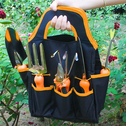 Garden Tool Set 10-Piece | Heavy Duty Stainless Steel Trowel Pruner Rake Weeder with Tote Bag | Ergonomic Non-Slip Grip Gardening Kit Gift
