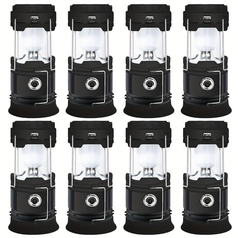 Collapsible Camping Lantern Rechargeable Bulk Set – Foldable USB LED Pendant Light for Camping, Power Outages & Emergency Survival