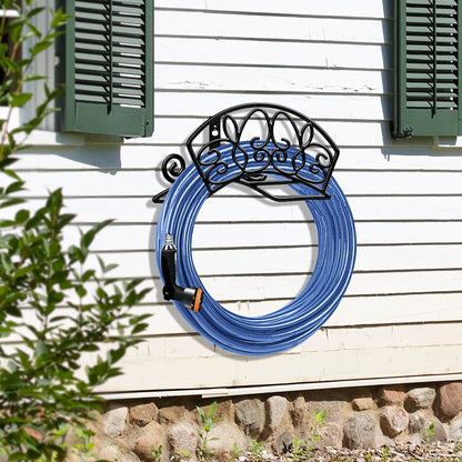 Wall-Mounted Water Pipe Bracket Decorative Bird Butterfly Garden Hose Holder 11x6in